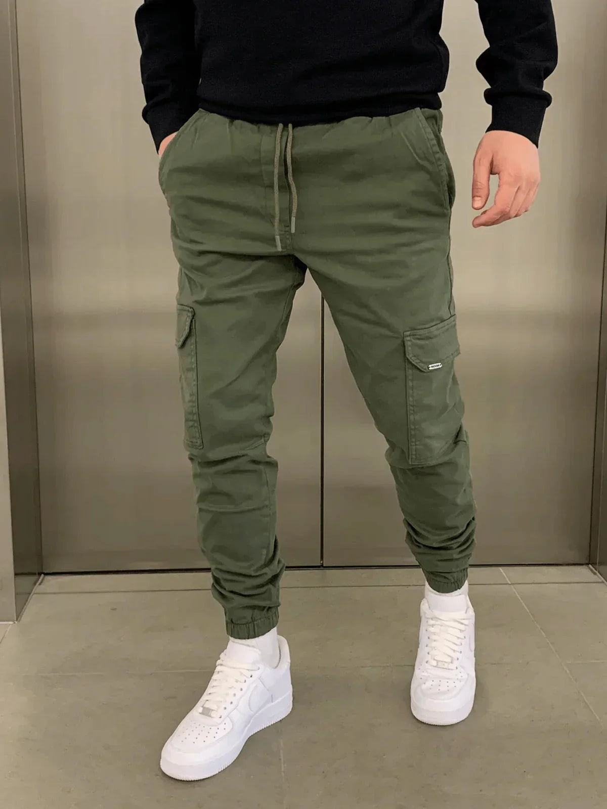 Stefan Men's Pants – Cargo Jogger Fit with Elastic Waist & Practical Pockets