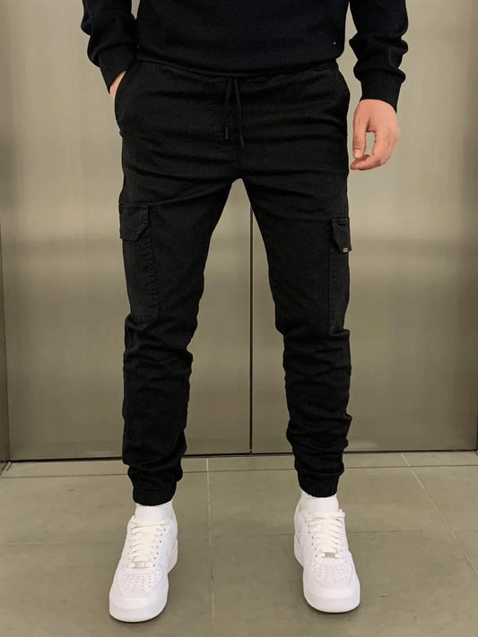 Stefan Men's Pants – Cargo Jogger Fit with Elastic Waist & Practical Pockets