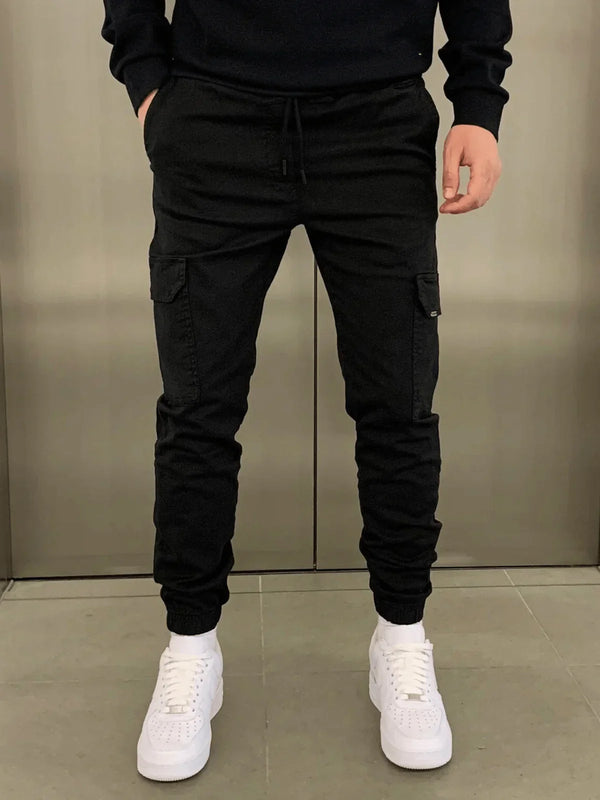 Stefan Men's Pants – Cargo Jogger Fit with Elastic Waist & Practical Pockets