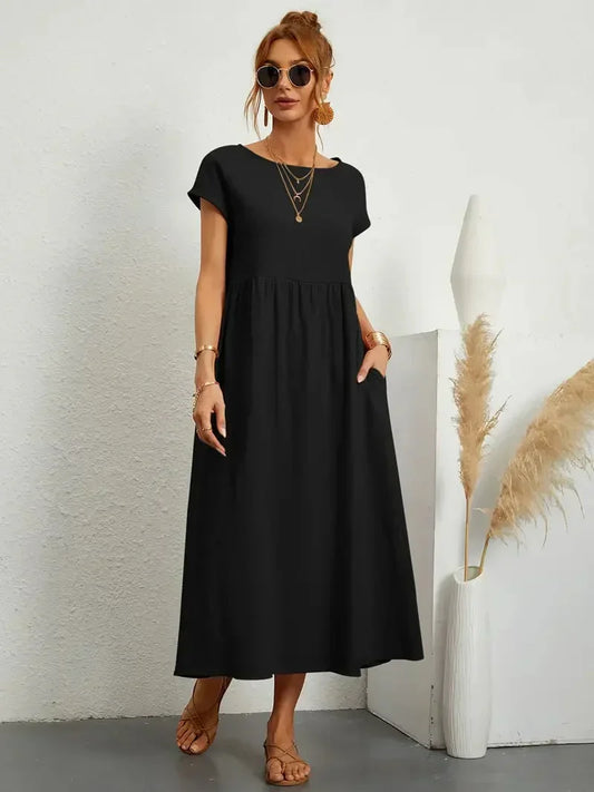 Melody Women's Lightweight Cotton Maxi Dress