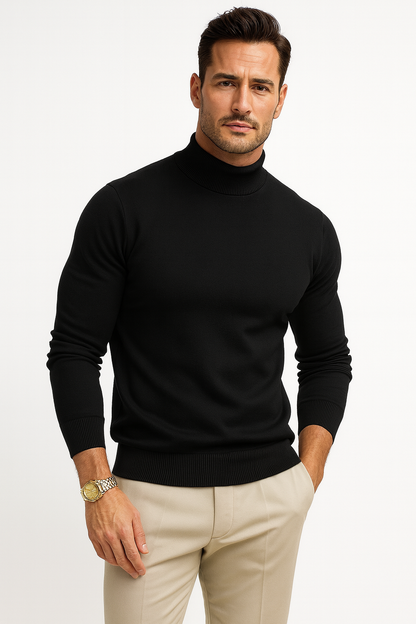 Leonardo Men's Turtleneck Sweater – Premium Soft Knit with Modern Elegant Style