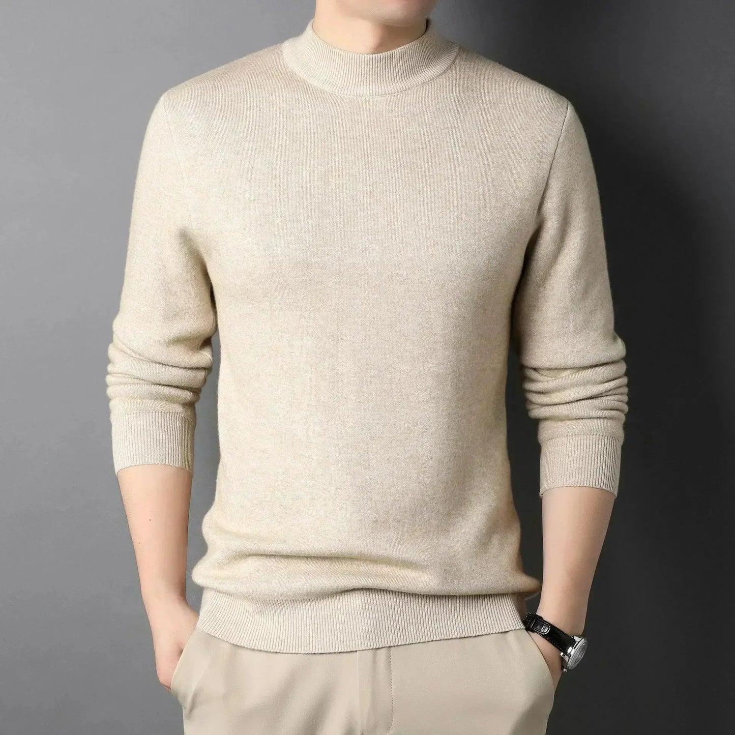Keneth Men's Turtleneck Sweater – Elegant Warm Cashmere Wool Blend