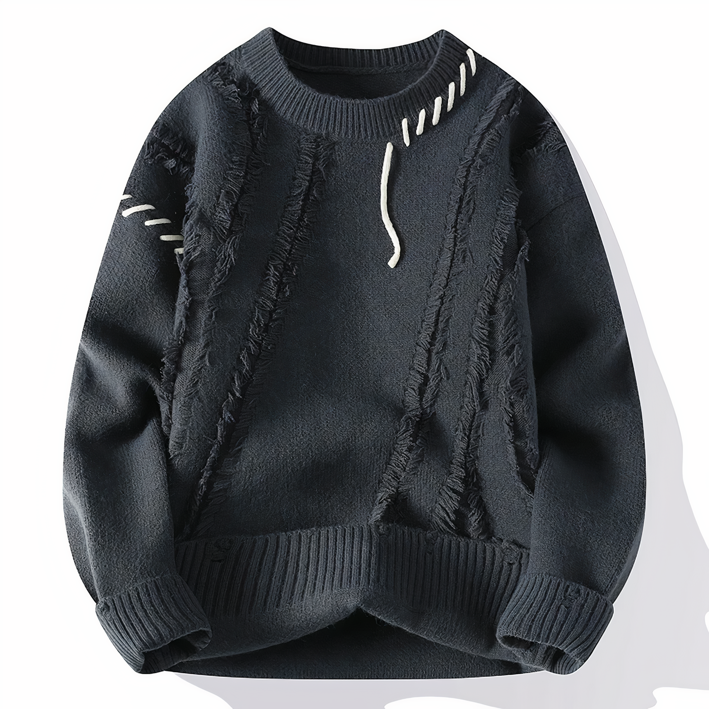 Dave Men's Patchwork Sweater – Soft Knit for Autumn and Winter