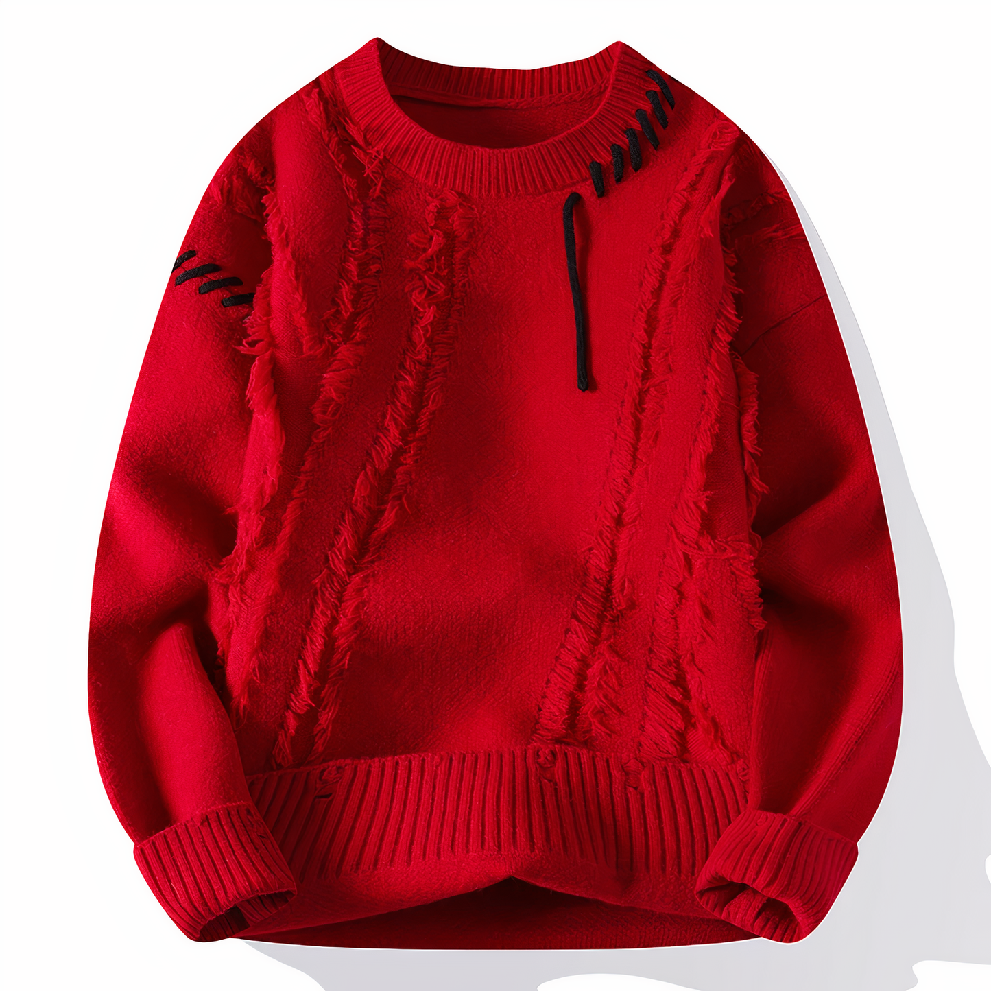 Dave Men's Patchwork Sweater – Soft Knit for Autumn and Winter