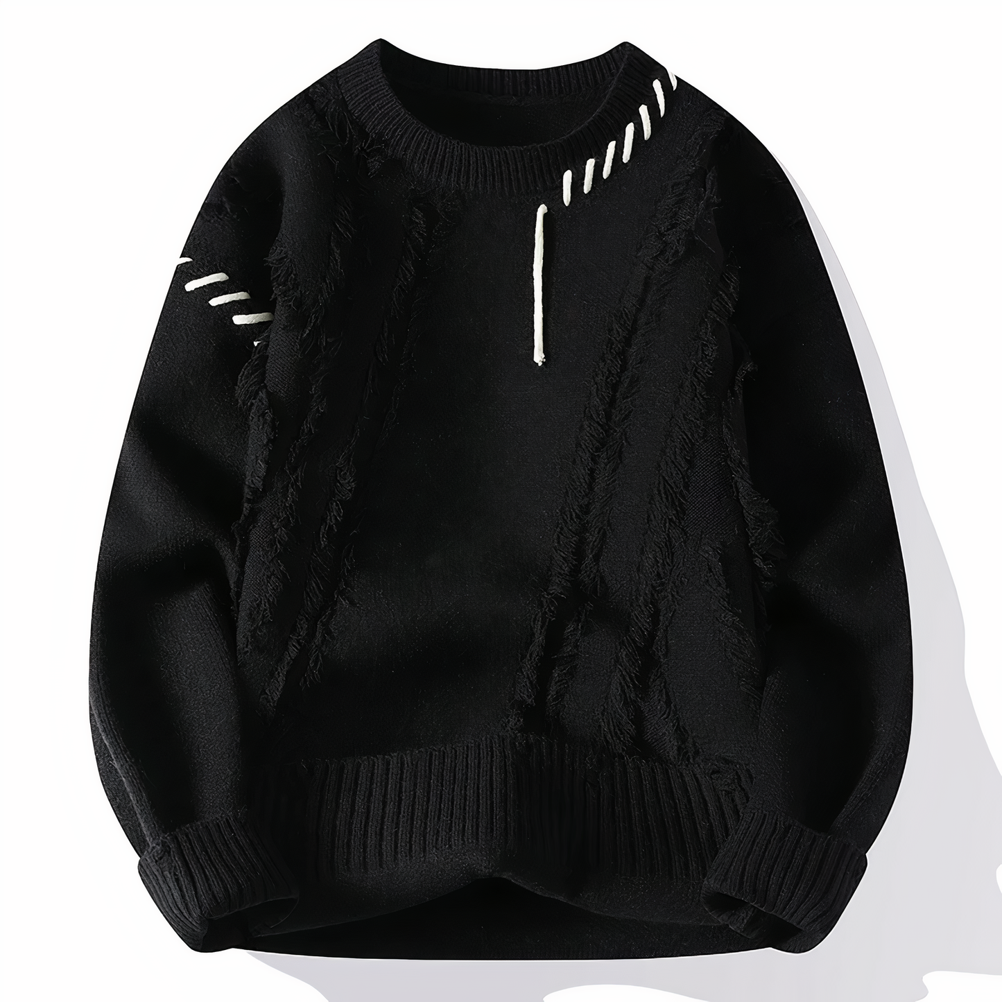Dave Men's Patchwork Sweater – Soft Knit for Autumn and Winter
