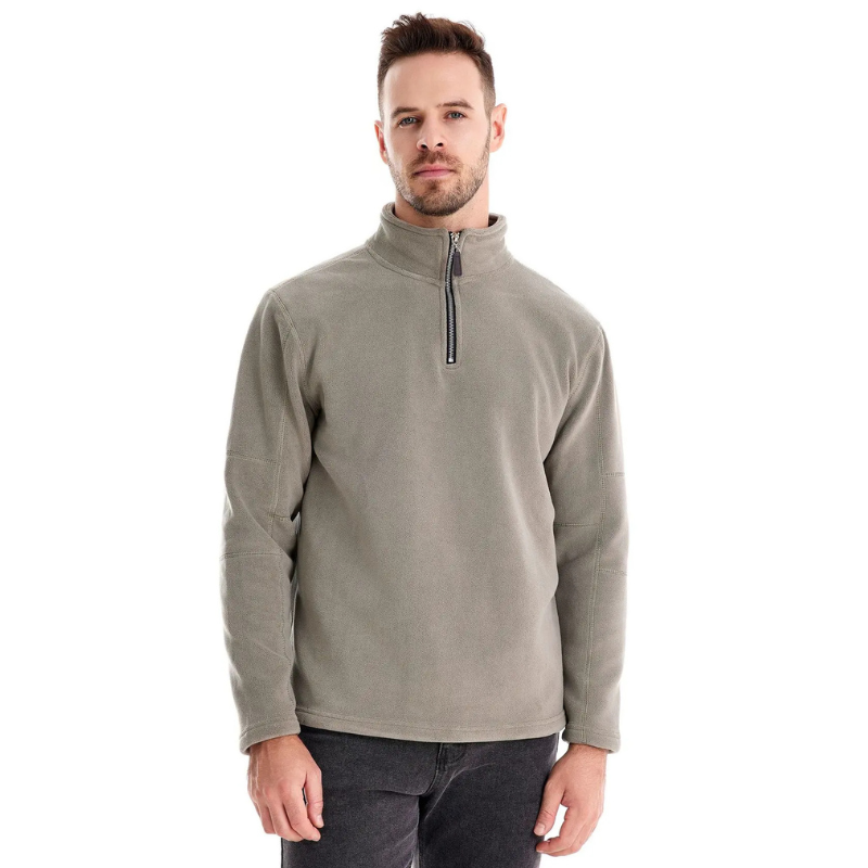 James Men's Zip-Up Wool Sweater – Warm Comfortable Elegant with Soft Lining