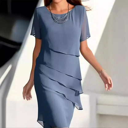 Elena Women's Tiered Chiffon Midi Dress