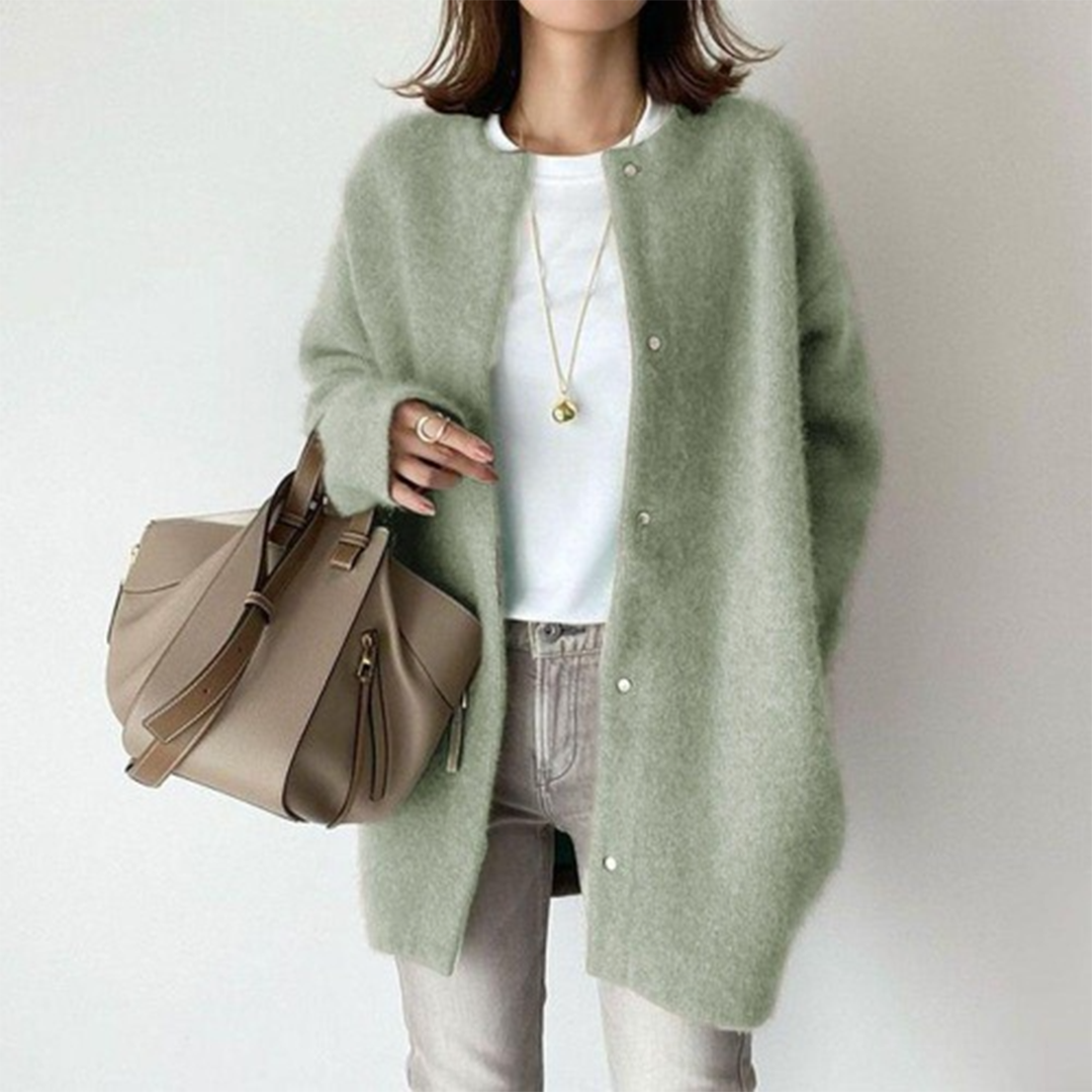 Women's Soft Knit Open Front Cardigan — Khaki