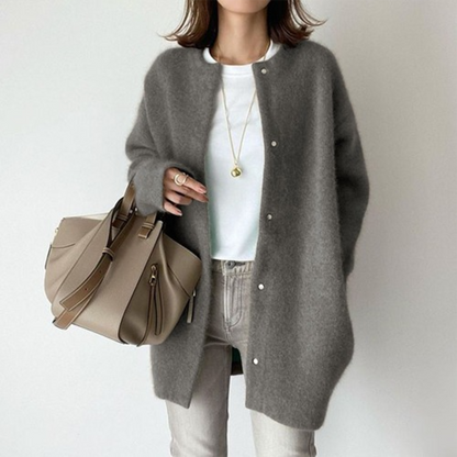 Women's Soft Knit Open Front Cardigan — Khaki