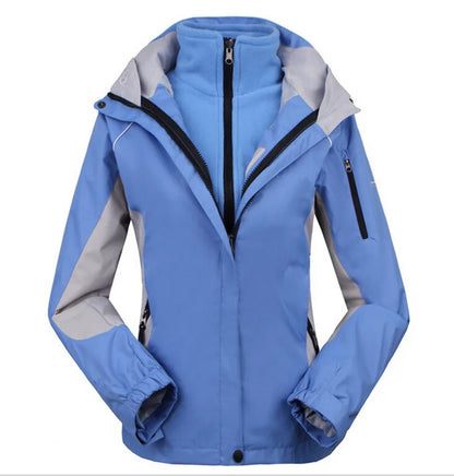 Women's Waterproof Windbreaker Jacket — Blue