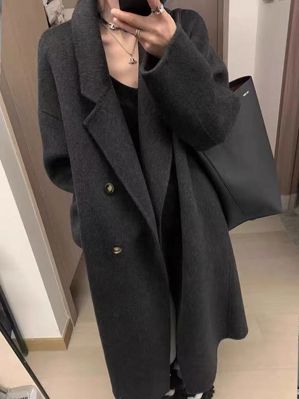 Celia Women's Oversized Wool Blend Long Coat