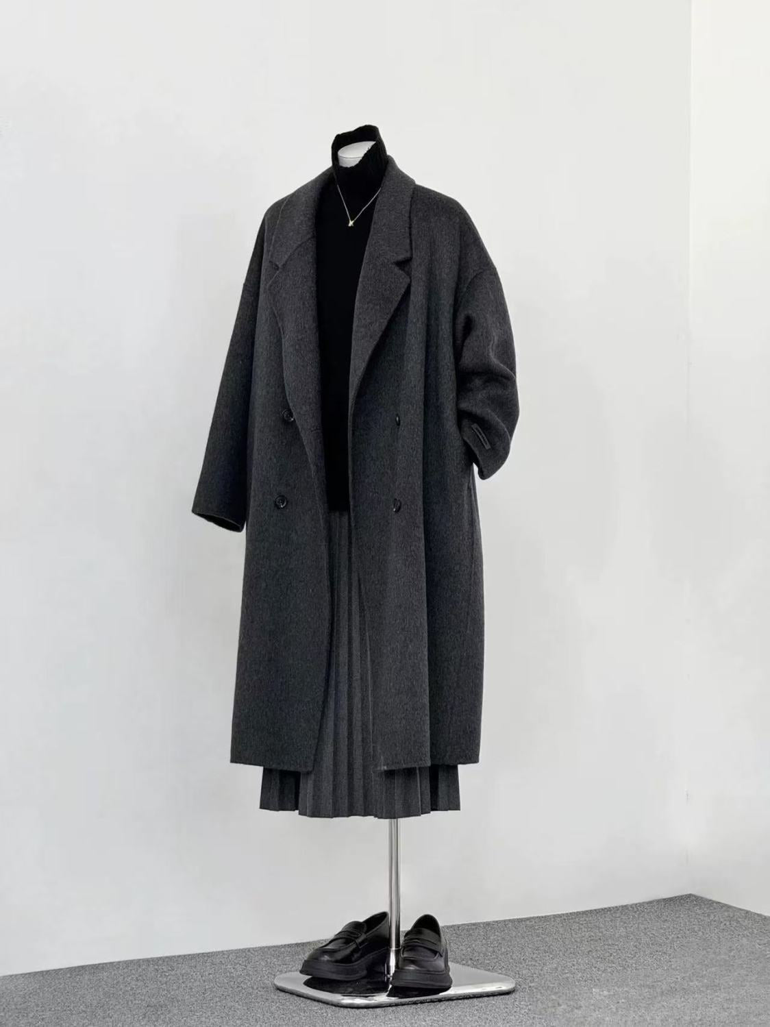Celia Women's Oversized Wool Blend Long Coat