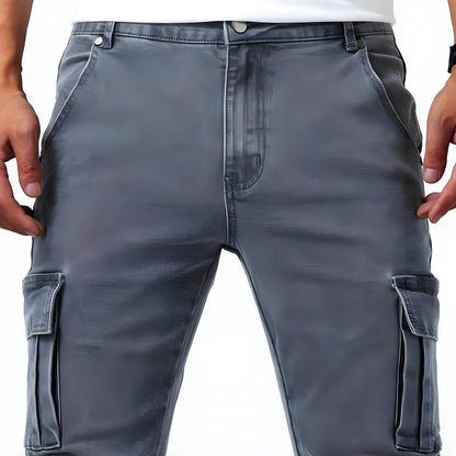 Francois Men's Denim Cargo Pants – Comfortable Modern Elastic Fit