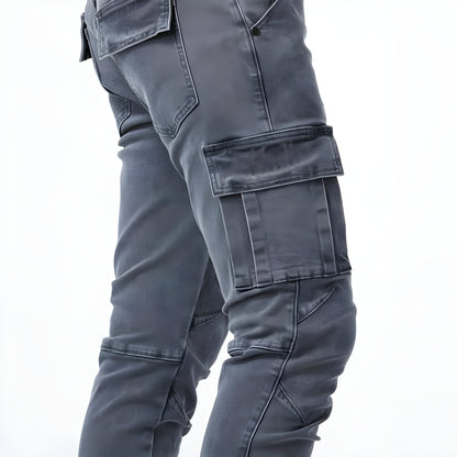 Francois Men's Denim Cargo Pants – Comfortable Modern Elastic Fit