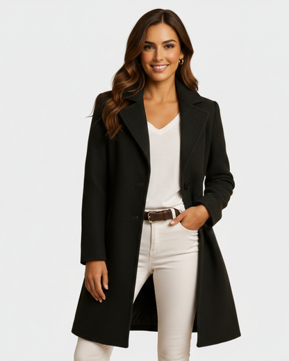 Abigail Women's Tailored Long Wool Coat