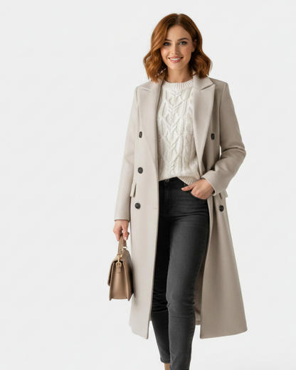 Zivory Women's Long Button Front Coat
