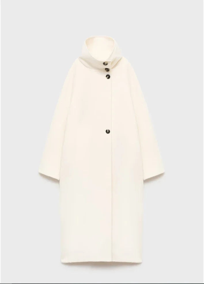 Women's Longline Button Winter Trench Coat