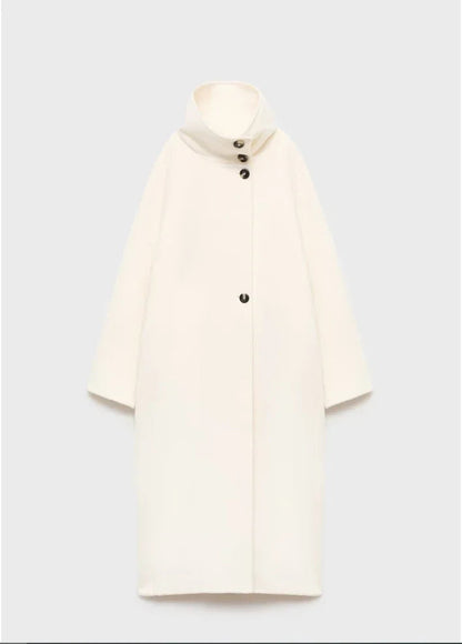 Women's Longline Button Winter Trench Coat