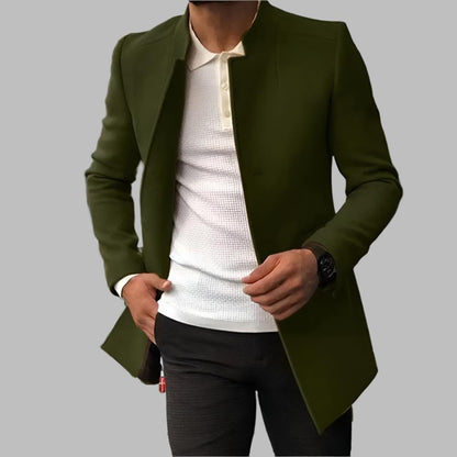 Alain Men's Coat – Elegant Coat in Soft and Comfortable Wool with Timeless Style