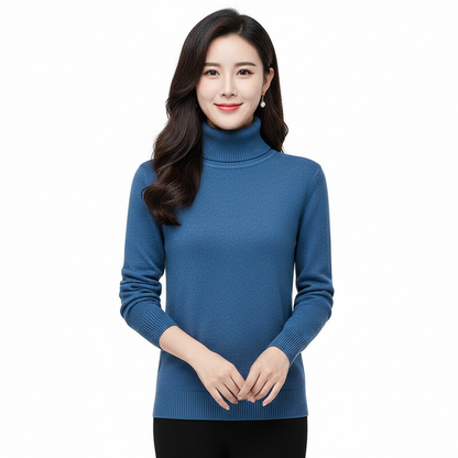 Lea Women's Slim Fit Cashmere Turtleneck Sweater