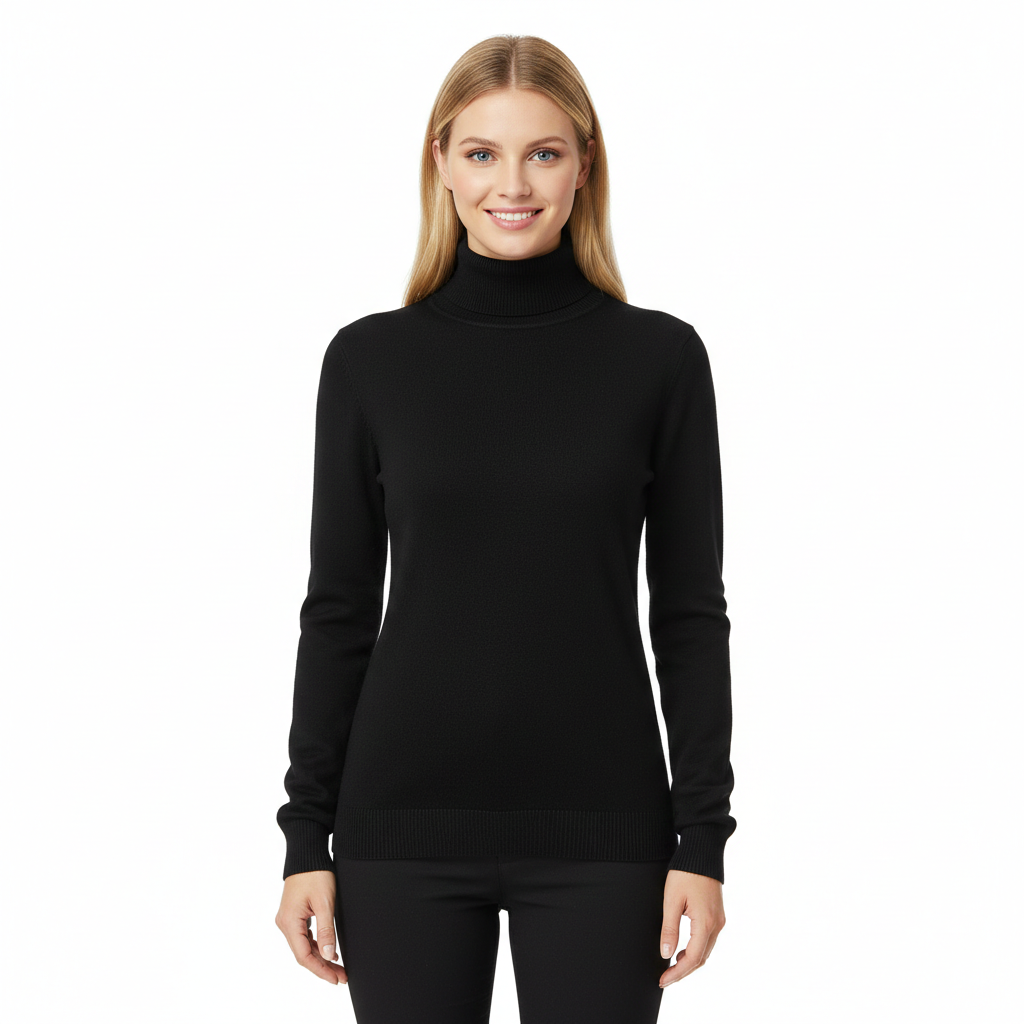 Lea Women's Slim Fit Cashmere Turtleneck Sweater