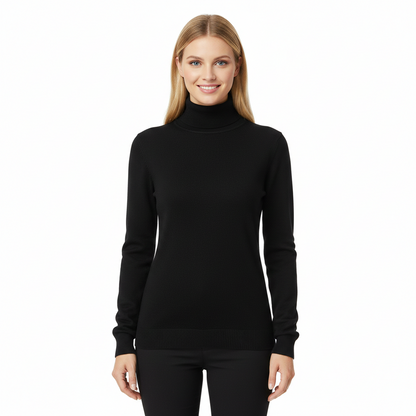 Lea Women's Slim Fit Cashmere Turtleneck Sweater