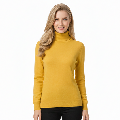 Lea Women's Slim Fit Cashmere Turtleneck Sweater