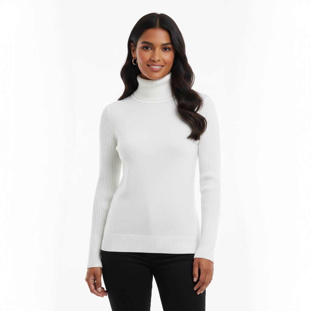 Lea Women's Slim Fit Cashmere Turtleneck Sweater