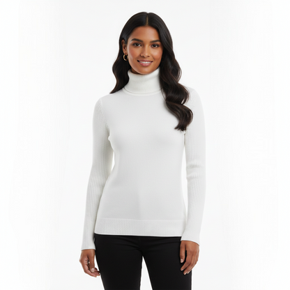 Lea Women's Slim Fit Cashmere Turtleneck Sweater