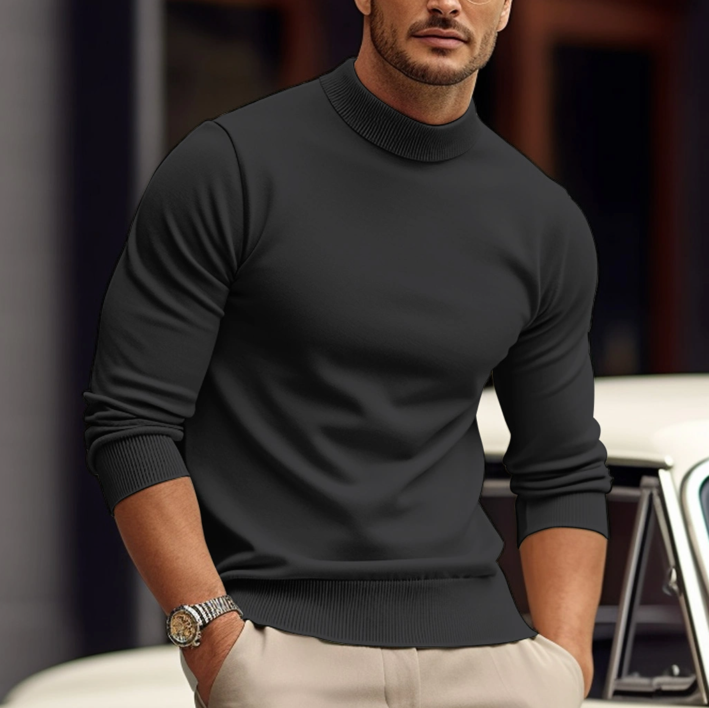 Leonardo Men's Turtleneck Sweater – Premium Soft Knit with Modern Elegant Style