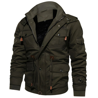 Logan Military Jacket Men – Waterproof Coat with Fleece Lining & Adjustable Waist