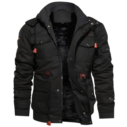Logan Military Jacket Men – Waterproof Coat with Fleece Lining & Adjustable Waist