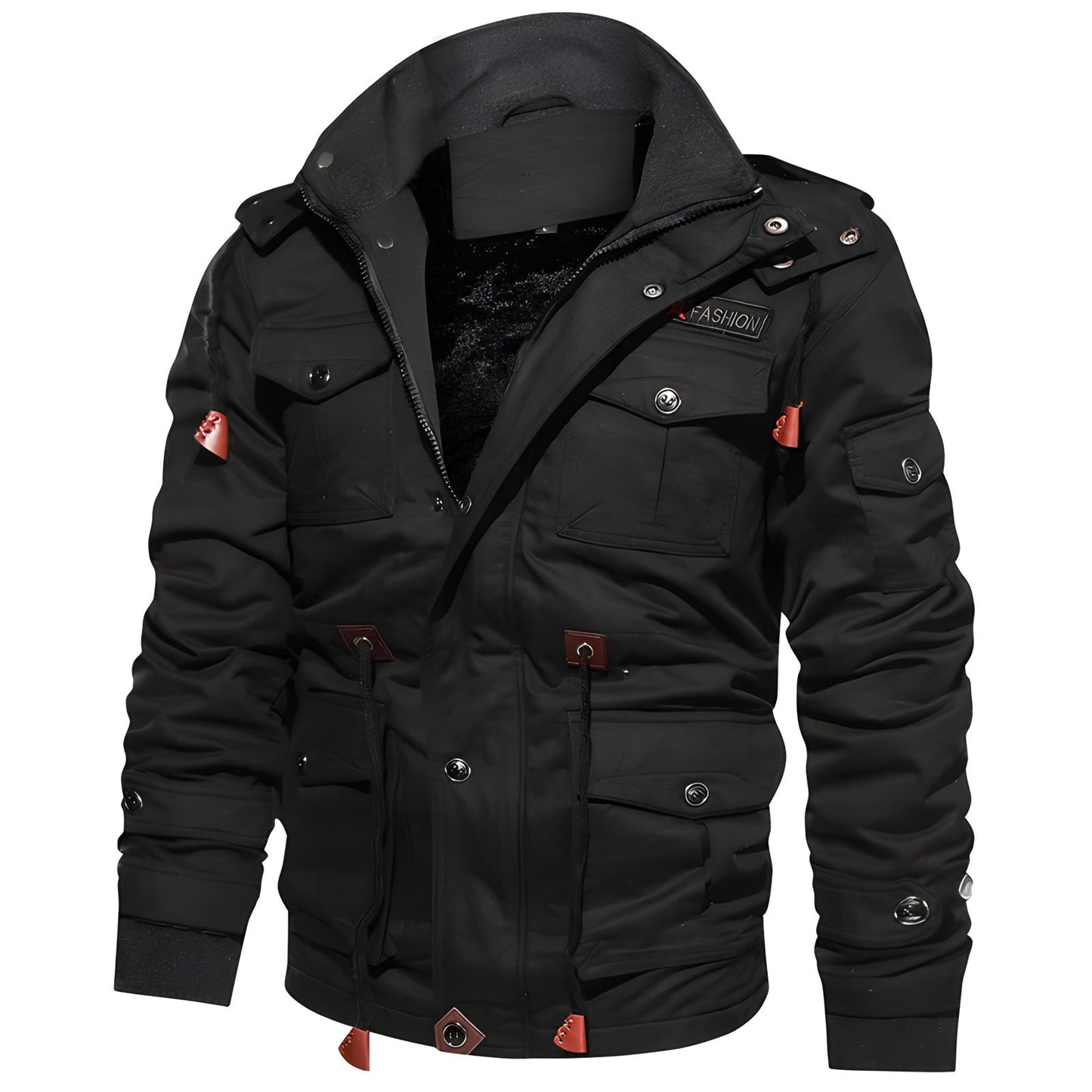 Logan Military Jacket Men – Waterproof Coat with Fleece Lining & Adjustable Waist