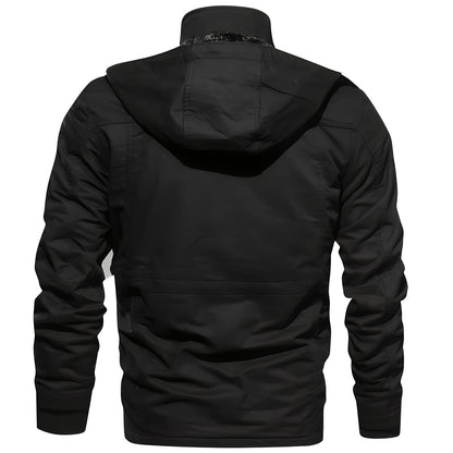 Logan Military Jacket Men – Waterproof Coat with Fleece Lining & Adjustable Waist