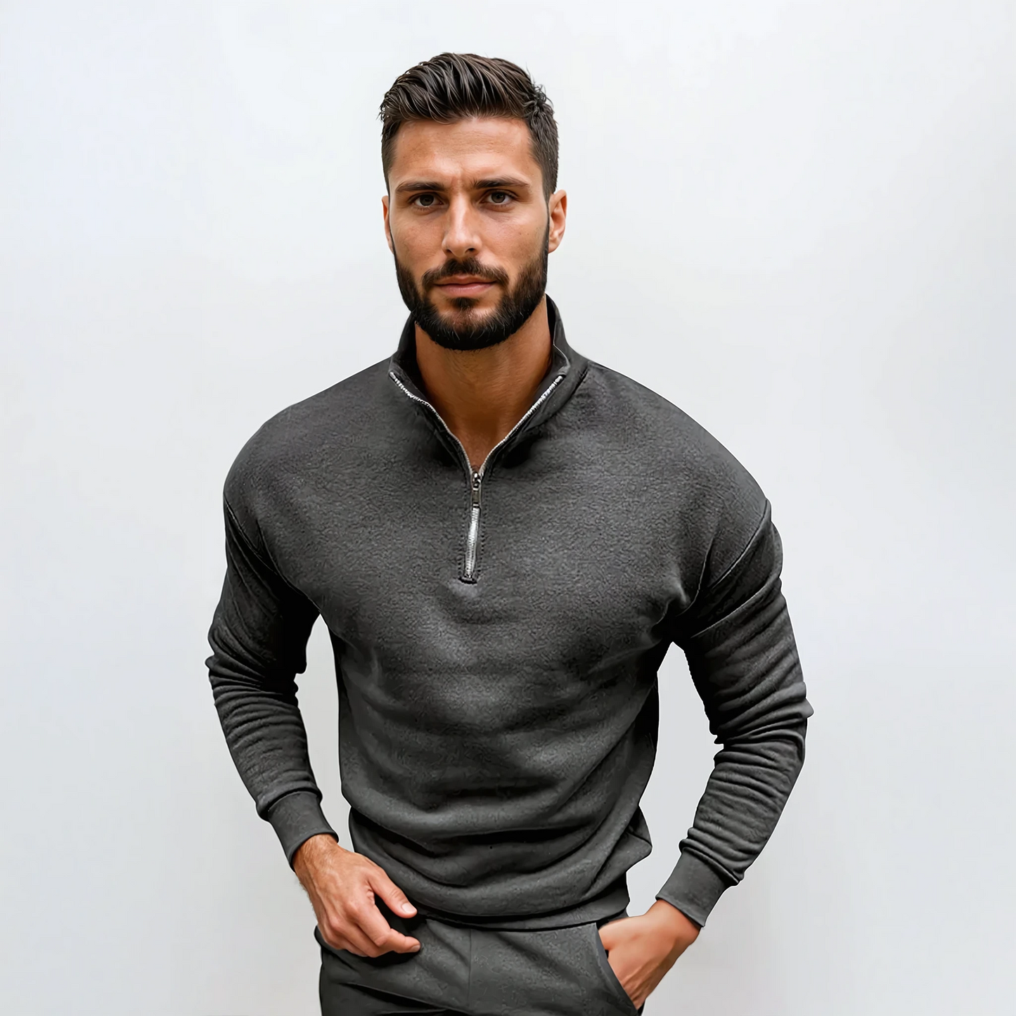 Lorence Men's Half-Zip Sweater – Soft Modern Knit with Elegant Comfortable Fit