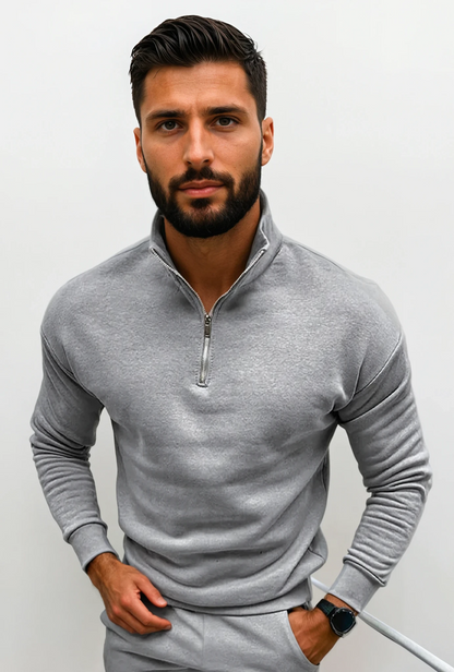 Lorence Men's Half-Zip Sweater – Soft Modern Knit with Elegant Comfortable Fit