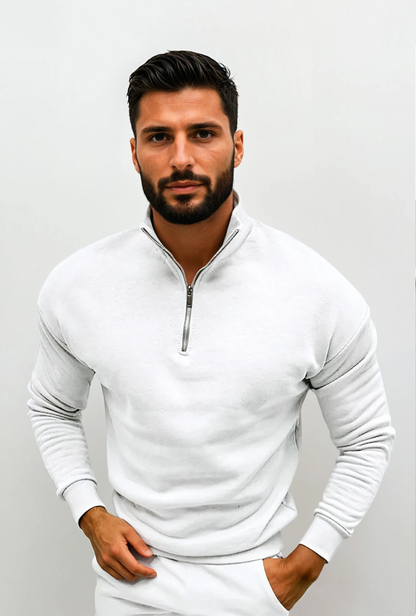 Lorence Men's Half-Zip Sweater – Soft Modern Knit with Elegant Comfortable Fit