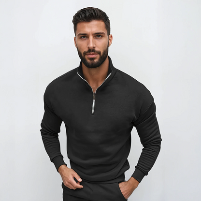 Lorence Men's Half-Zip Sweater – Soft Modern Knit with Elegant Comfortable Fit