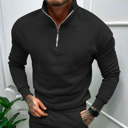 Lorence Men's Half-Zip Sweater – Soft Modern Knit with Elegant Comfortable Fit