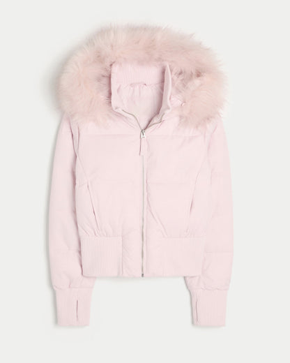 Women's Warm Hooded Winter Coat — Black