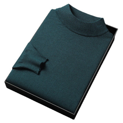Ryan Men's Winter Sweater – Warm Knit with Mid-High Collar and Elegant Style