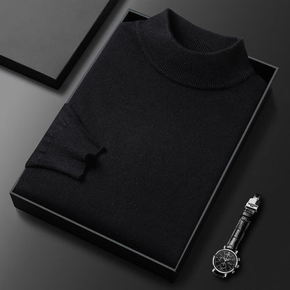 Ryan Men's Winter Sweater – Warm Knit with Mid-High Collar and Elegant Style