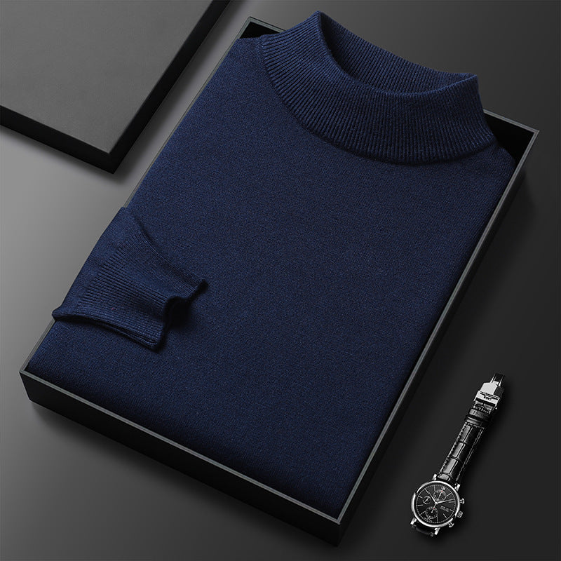 Ryan Men's Winter Sweater – Warm Knit with Mid-High Collar and Elegant Style