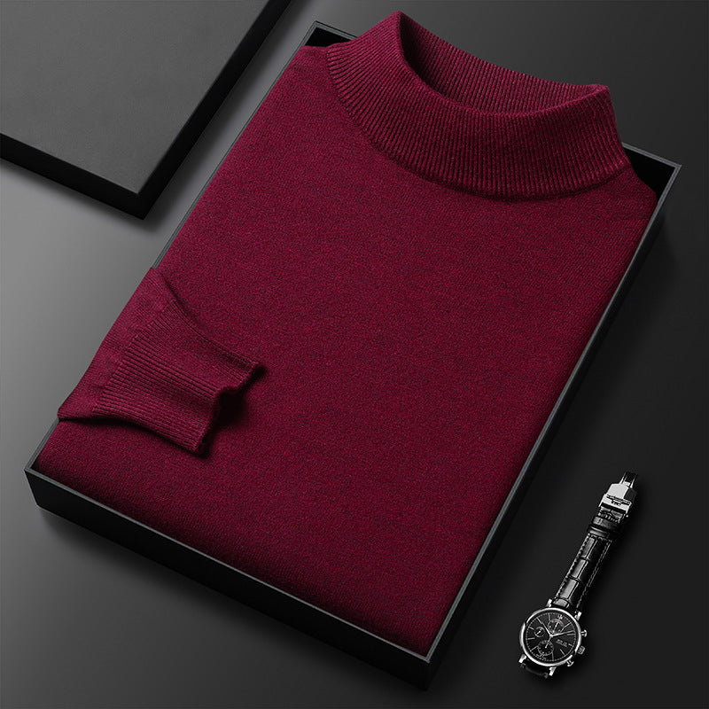 Ryan Men's Winter Sweater – Warm Knit with Mid-High Collar and Elegant Style