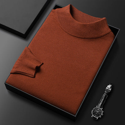 Ryan Men's Winter Sweater – Warm Knit with Mid-High Collar and Elegant Style