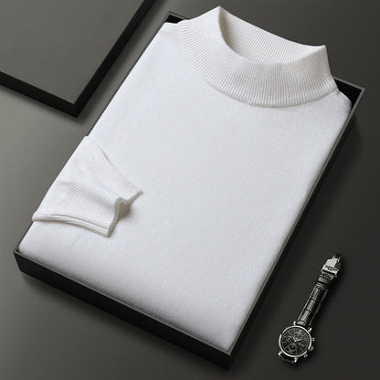Ryan Men's Winter Sweater – Warm Knit with Mid-High Collar and Elegant Style