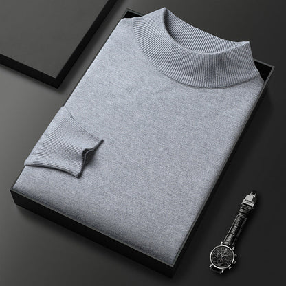 Ryan Men's Winter Sweater – Warm Knit with Mid-High Collar and Elegant Style