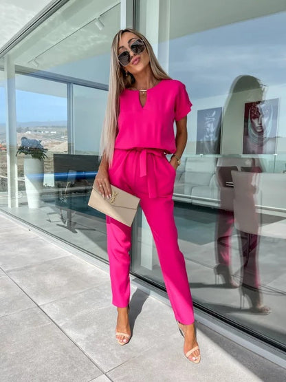 Tessa Women's Short Sleeve Jumpsuit