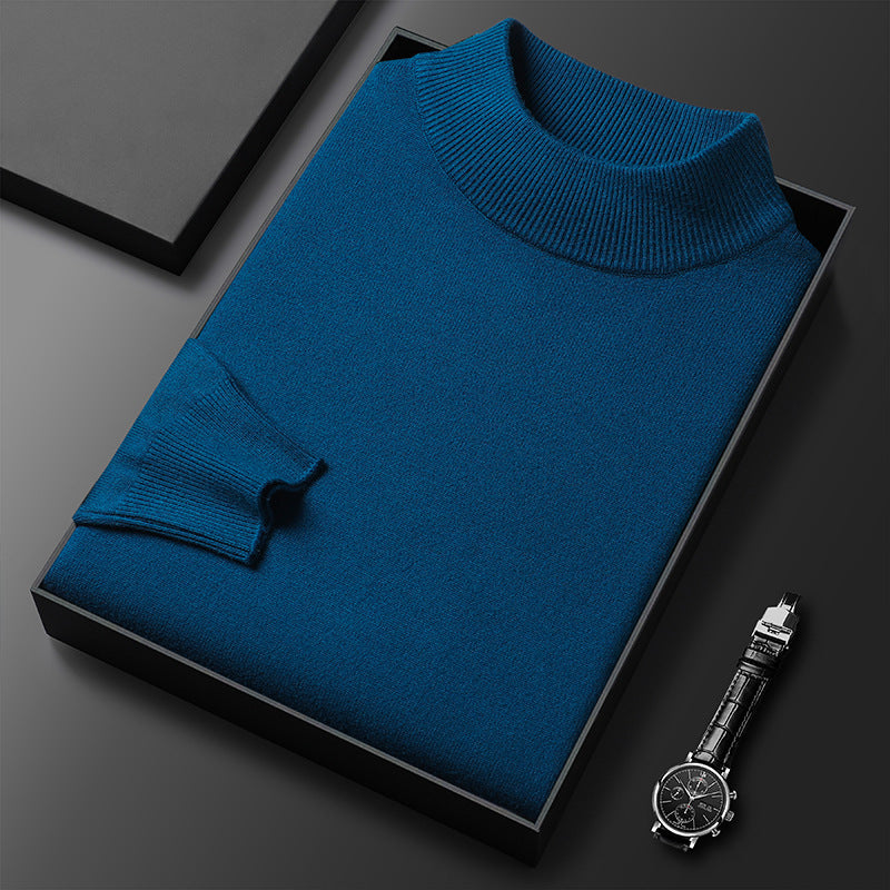 Ryan Men's Winter Sweater – Warm Knit with Mid-High Collar and Elegant Style