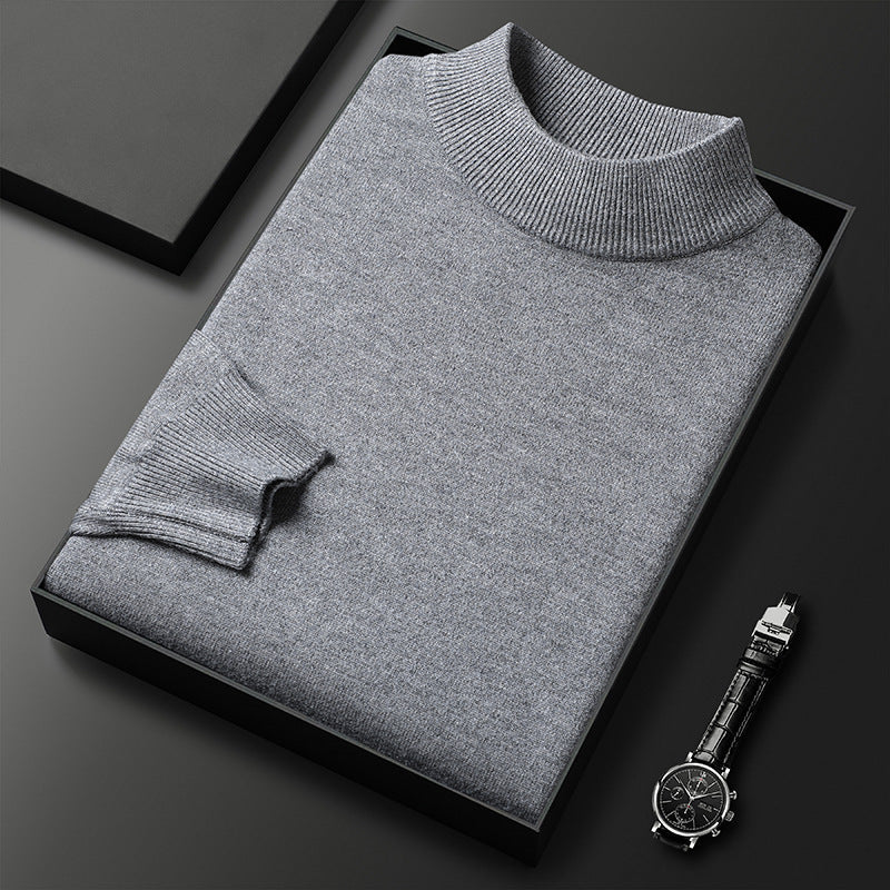 Ryan Men's Winter Sweater – Warm Knit with Mid-High Collar and Elegant Style